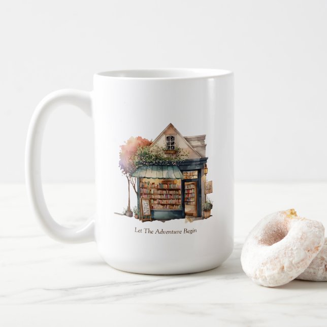 Taza De Café Mug de librería (Con donut)