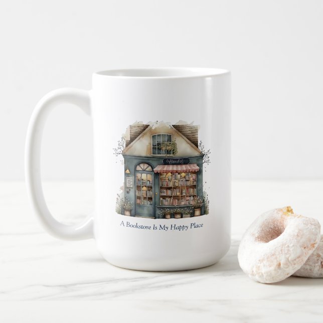 Taza De Café Mug de librería (Con donut)