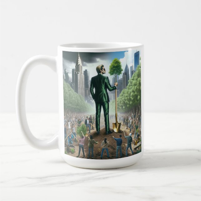 Taza De Café Mug de liderazgo de los eco-guerreros (Izquierda)