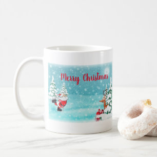Taza De Café Mug de los Navidades de patinaje sobre Santa
