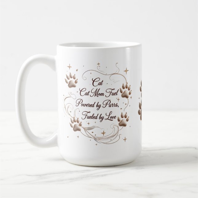 Taza De Café Mug de mamá de 15 oz, alimentado por puros, alimen (Izquierda)