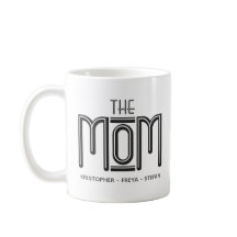Mug de mamá personalizada tipo blanco negro lindo