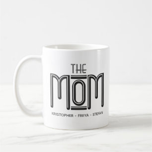 Taza De Café Mug de mamá personalizada tipo blanco negro lindo