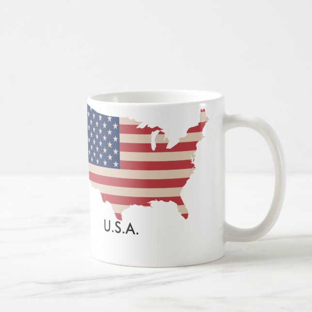 Taza De Café Mug de mapa de EE.UU. (Derecha)