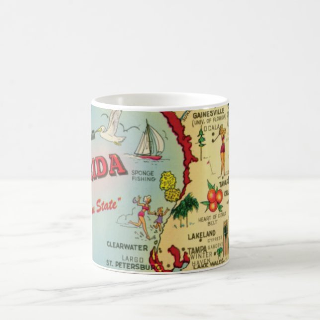Taza De Café Mug de mapa de Florida Central (Centro)