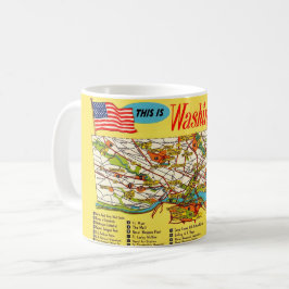 Taza De Café Mug de mapa de Washington DC