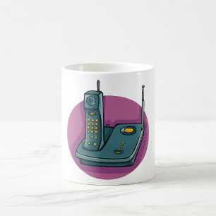 Taza De Café Mug De Máquina De Respuestas Y Teléfono