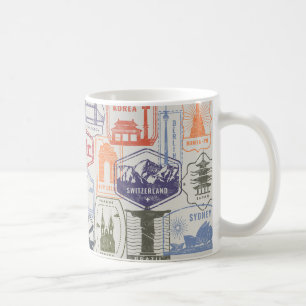 Taza De Café Mug. de marca postal Correo Vintage y Despacho d