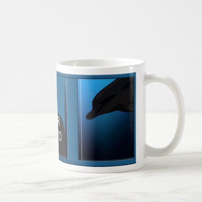 Taza De Café Mug de marco fotográfico para delfines (Derecha)
