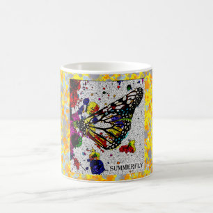 Taza De Café Mug de mariposa de salpicadura