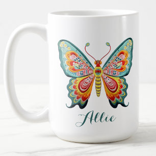 Taza De Café Mug de mariposa personalizada