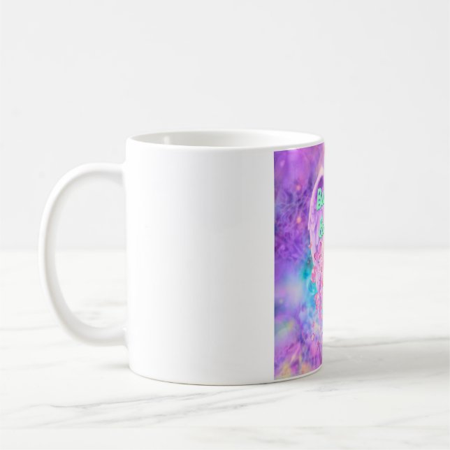 Taza De Café Mug de mariposas y ángeles, 11 oz (Izquierda)