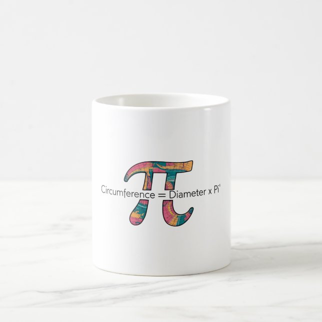 Taza De Café Mug De Matemáticas De Símbolo Pi — Circunferencia  (Centro)
