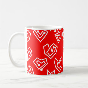 Taza De Café Mug de Mazes de San Valentín Blanco