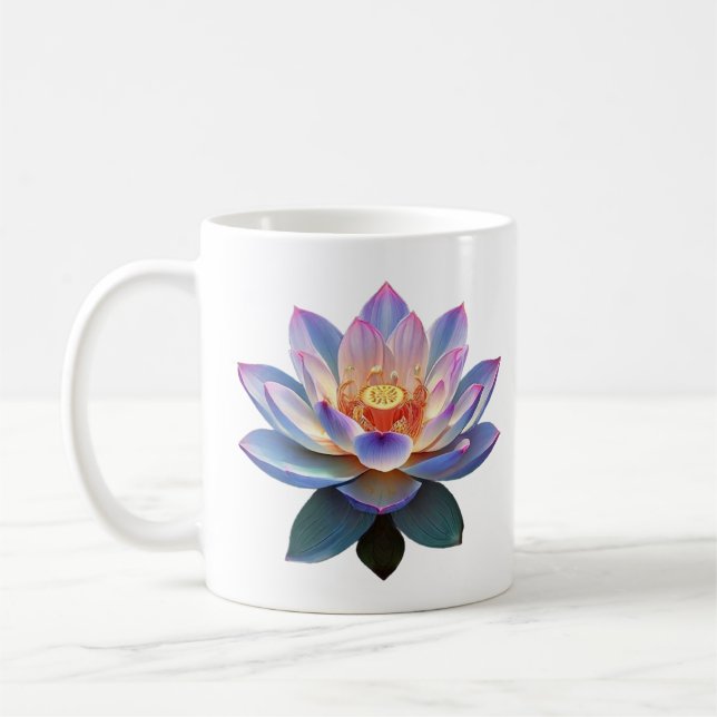 Taza De Café Mug de meditación de Blossom de Lotus (Izquierda)