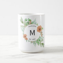 Mug de ‘melocotón floral’ - Regalo personalizado