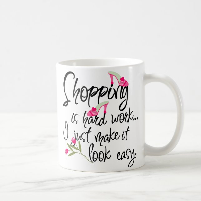 Taza De Café Mug de moda rosa oscuro (Derecha)