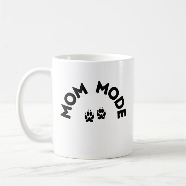 Taza De Café Mug de modo de mamá - Paw Print Edition (Izquierda)