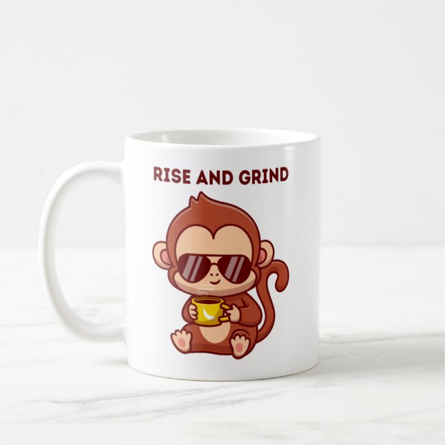 Taza De Café Mug de mono de Personalizado cutto (Izquierda)