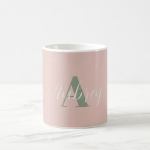 Taza De Café Mug de monograma femenino