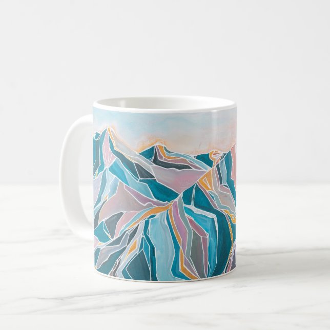 Taza De Café Mug de montaña moderna (Anverso izquierdo)