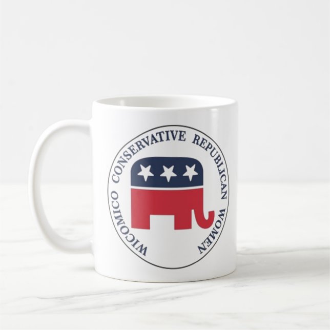 Taza De Café Mug de mujeres republicanas conservadoras de Wicom (Izquierda)