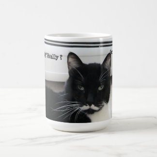 Taza De Café Mug de Mustache Tuxedo Cat (en serio)