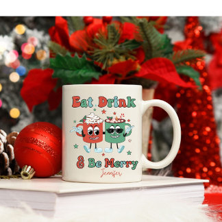 Taza De Café Mug de Navidades de cacao que bailan graciosamente