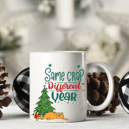 Taza De Café Mug de Navidades de crap de gato divertidos