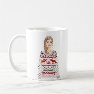 Taza De Café Mug de Navidades de imágenes de acuarela personali