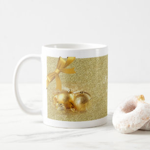 Taza De Café Mug de Navidades de ornamentos de oro