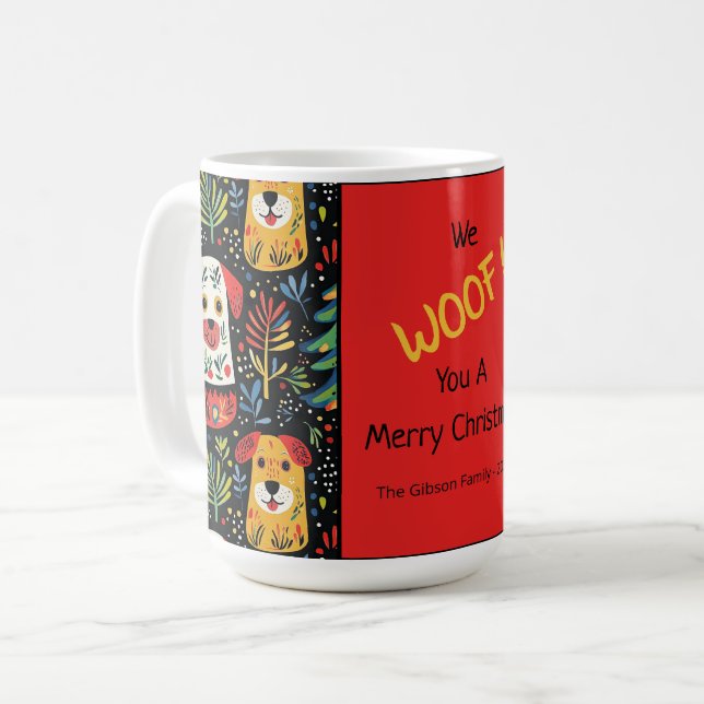 Taza De Café Mug de Navidades de perros pequeños (Anverso izquierdo)