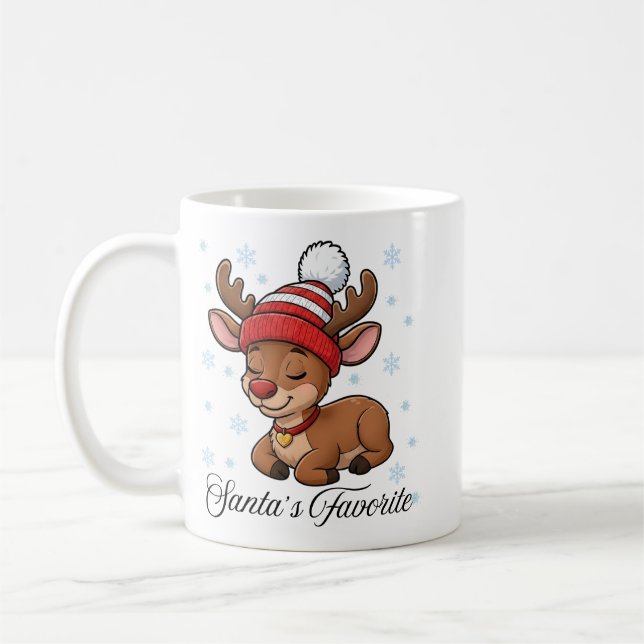 Taza De Café Mug de Navidades de renos favoritos de Santa Elena (Izquierda)