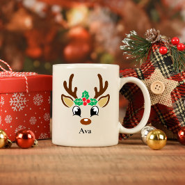 Taza De Café Mug de Navidades de renos personalizados