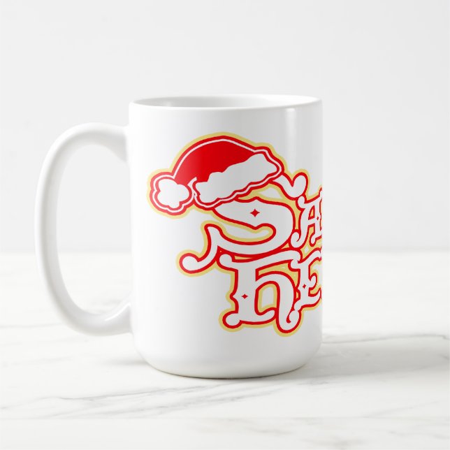 Taza De Café Mug de Navidades de temporada rojo ayudante de San (Izquierda)