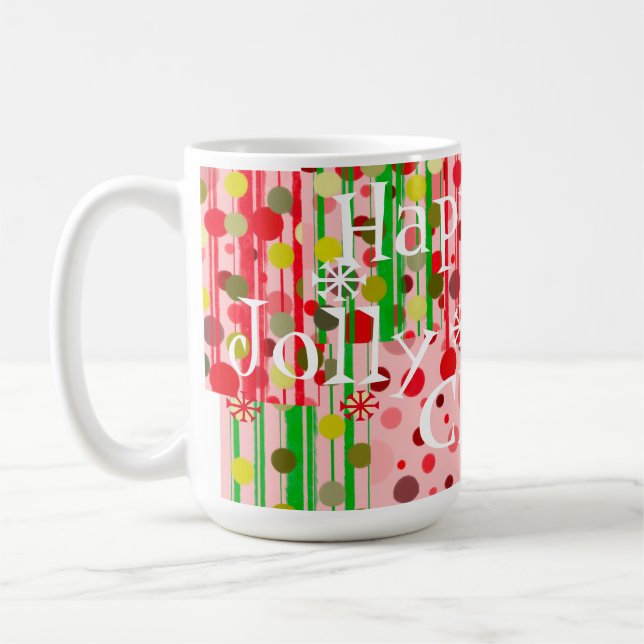 Taza De Café Mug de navidades - Feliz feriado de alegría (Izquierda)