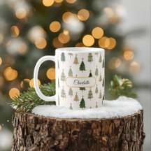 Mug de Navidades Minimalistas personalizados moder