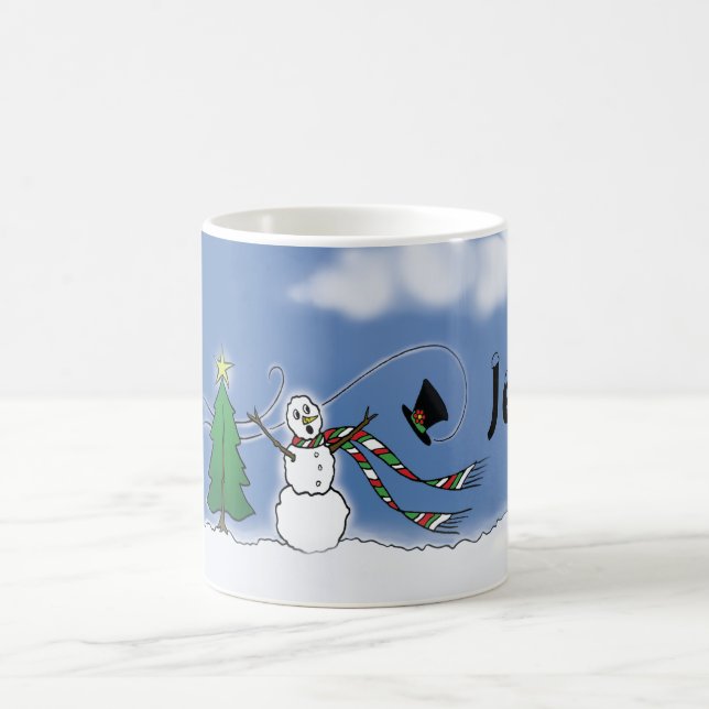 Taza De Café Mug de Navidades personales de Snowman (Centro)