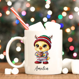 Taza De Café Mug de Navidades personalizados de polluelo lindo