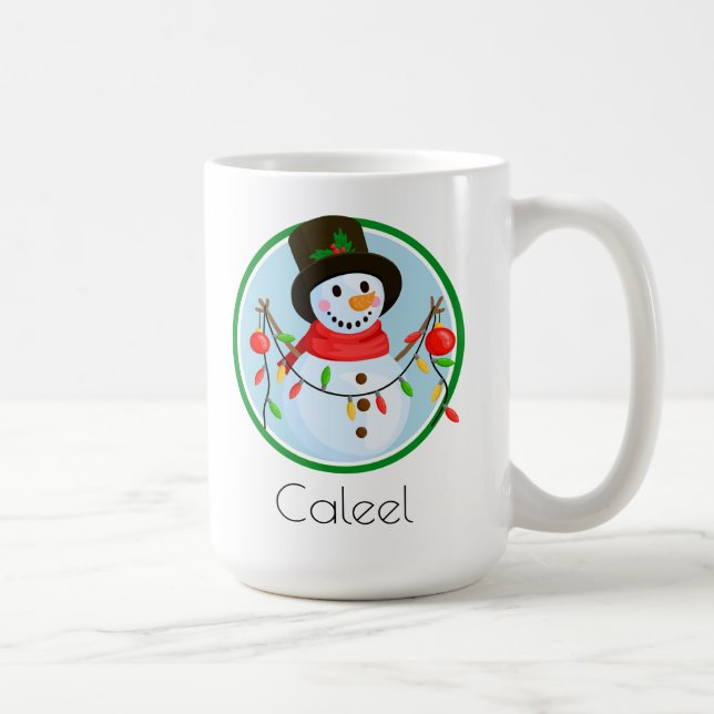 Taza De Café Mug de Navidades Snowman: Sip en vacaciones (Derecha)