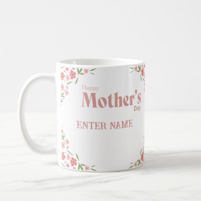 TAZA DE CAFÉ MUG DE NOMBRE DE DÍA DE LA MADRE PERSONALIZADO (Izquierda)