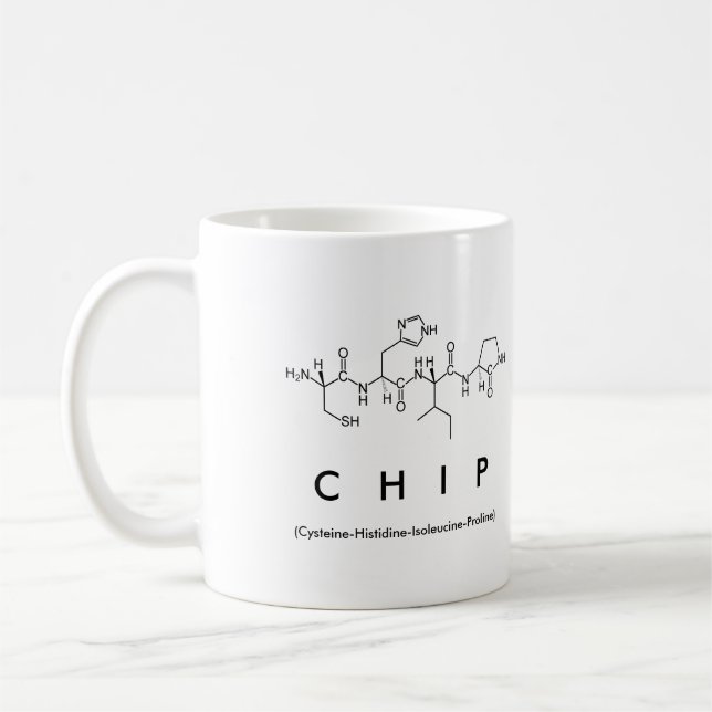 Taza De Café Mug de nombre de péptido de Chip (Izquierda)