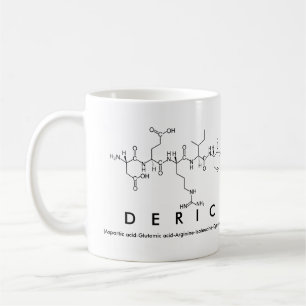 Taza De Café Mug de nombre de péptido deric