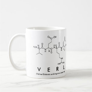 Taza De Café Mug de nombre de péptido verl