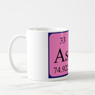 Taza De Café Mug de nombre de tabla periódica Ash