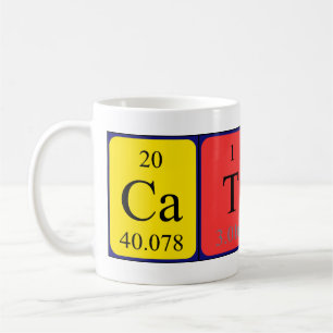Taza De Café Mug de nombre de tabla periódica católica