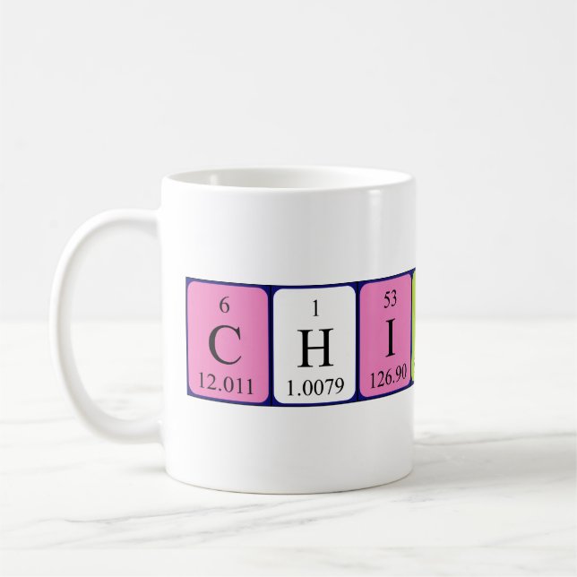 Taza De Café Mug de nombre de tabla periódica de Chiyoko (Izquierda)