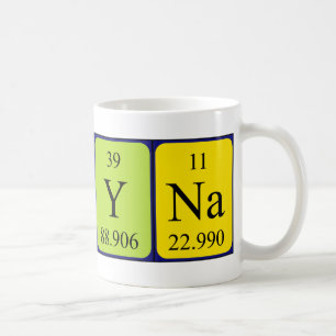 Taza De Café Mug de nombre de tabla periódica de Karyna