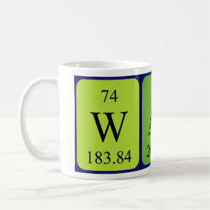Taza De Café Mug de nombre de tabla periódica de Walt