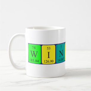 Taza De Café Mug de nombre de tabla periódica de Winifred